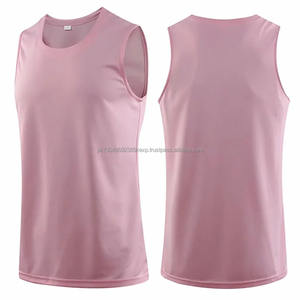 Maillots de basket-ball pour hommes, sans manches, de haute qualité, imprimés par sublimation, col haut, polyester respirant, séchage rapide - Product Image 4