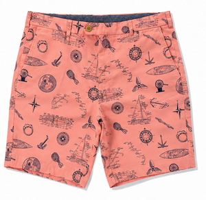 Shorts de bain imprimés pour hommes en tissu Oxford de coton, style décontracté, taille mi-haute, avec braguette boutonnée et poches - Product Image 3