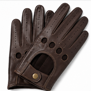 Gants de conduite en cuir pleine fleur de qualité supérieure pour hommes et femmes, compatibles écran tactile, respirants, antidérapants, extensibles, décontractés, pour voiture et moto - Product Image 5