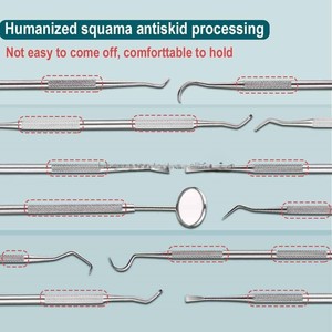 Juego de 7 Herramientas Dentales de Acero Inoxidable, Instrumental de Higiene, Equipo de Cirugía Dental, Espejo Dental, Limpiador de Dientes - Product Image 3