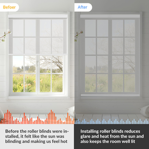 Zhenpin thiết kế hiện đại được xây dựng trong năng lượng mặt trời vải rèm cửa sổ dễ dàng cài đặt ánh sáng Lọc Con lăn Shades cho trang trí hàng ngày - Product Image 5