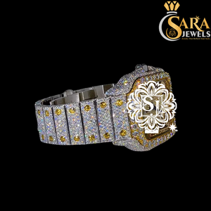 Meilleure qualité entièrement glacé VVS Moissanite diamant montre de luxe mouvement automatique or rose acier inoxydable 41mm carré analogique - Product Image 1