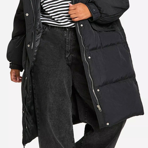 High Demanding Wholesale Quilted <b>Long</b> Puffer <b>Jacket</b> OEM Fur Collar Men Women Zipper Hooded Warm Down Coat <b>Rain</b> Coat - Product Image 4