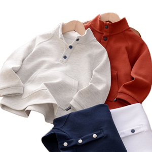 Sweat-shirt à capuche pour bébés garçons, écologique, automne, pull à capuche uni - Product Image 1