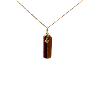 Collar con Colgante de Barra de Piedra Preciosa Natural Chapado en Oro de 18K |   Fabricante de Joyería Fina Personalizada OEM |   Cantidad mínima de pedido: 5 piezas - Product Image 2