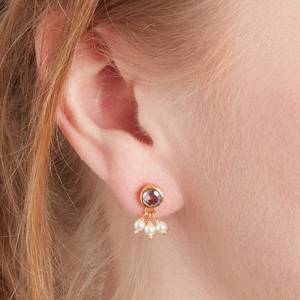 Pendientes de Perlas Blancas y Amatista 2026, Recién Llegados, Alta Calidad, Plata 925, Chapados en Oro, Joyería para Mujer - Product Image 3