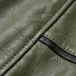 Classic Leather Jacket With Soft Lining Zipper Closure Winter Jacket For Streetwear Outdoor And Export Business - Product Image 4