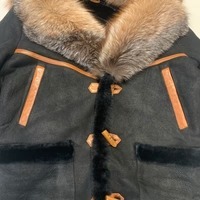 Premium Leather <b>Shearling</b> <b>Jacket</b> for <b>Men</b> Genuine Fur Winter Aviator Coat Stylish Durable Warm Outerwear Fashion - Product Image 2