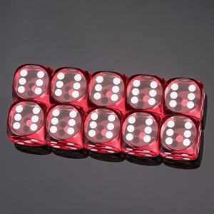 Juego de dados de resina roja transparente con puntos blancos, dados decorativos hechos a mano para juegos de mesa, juegos de mesa y regalos personalizados coleccionables - Product Image 2