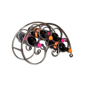 Porta Botellas de Vino Decorativo de Hierro Metálico con Elegante Diseño Curvo para la Cocina, Mesa de Comedor y Barra del Hogar - Product Image 4