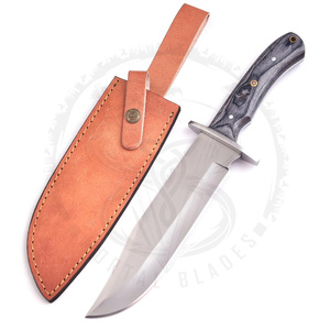 Handmade Damascus Hunting Bowie Knife High Quality Collectible Premium Wood Handle High Carbon Steel Blade Camping Outdoor Knife - Product Image 5