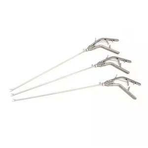Manual <b>Laparoscopic</b> Needle Holder Forceps Stainless Steel Endoscopic Surgical <b>Instrument</b> Reusable High Precision - Product Image 2