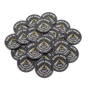 Fabricant de patchs brodés ronds personnalisés en gros, badges de géomètre en vrac - Product Image 1