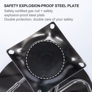 Modern Grade Black Titanium Stainless Steel Bar <b>Stools</b> with Leather Backrest Swivel <b>Adjustable</b> <b>Height</b> for Kitchen or Cou - Product Image 6