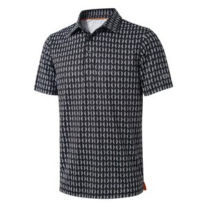 <b>Mens</b> Custom Lightweight Golf Shirt Knitted Jersey Polyester Spandex Blend Fabric <b>Stretchy</b> Breathable Printed - Product Image 1