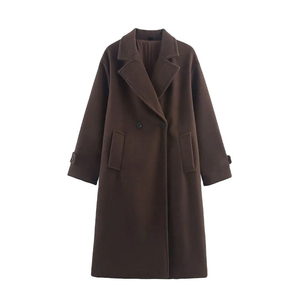Blazer pour femme de qualité supérieure, coupe ajustée, veste de costume décontractée, longue, à un seul bouton, coupe-vent, tissu polyester, tenue de bureau professionnelle - Product Image 1