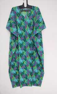 Wholesale Vintage 100% Cotton <b>Kaftan</b> Dress Floral Print Long <b>Maxi</b> Summer Casual Handmade Boho Hippie Beach Cover up <b>Kaftan</b> - Product Image 2