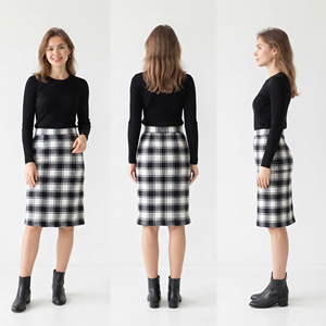 Flannel Knee Length <b>Skirt</b> Women Plaid Design Soft Winter <b>Skirt</b> Street Style Regular Waistline <b>Skirts</b> Women Long <b>Check</b> <b>Skirts</b> - Product Image 5