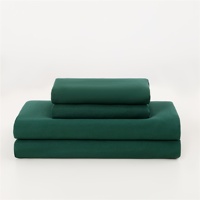 Ensemble de draps en microfibre brossée ultra douce 4 pièces, 1 drap plat, 1 drap-housse, 2 taies d'oreiller, résistant aux plis, personnalisé, vente en gros pour la maison et l'hôtel