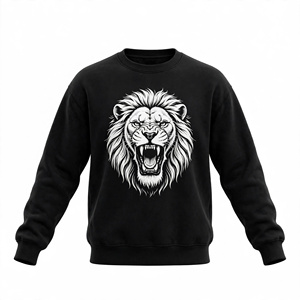 Sweat-shirt en coton imprimé pour homme, design personnalisé, manches régulières, col rond, tricoté, vêtements d'automne en gros, provenance BD - Product Image 4