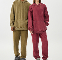 Ensemble de survêtement sportswear streetwear surdimensionné pour homme en polyester/coton tricoté respirant avec logo personnalisé – Collection automne
