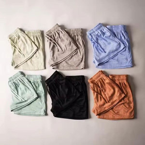 Men's Solid Color Mesh Shorts Elastic Waist Drawstring Breathable Casual Sport Shorts - Product Image 1