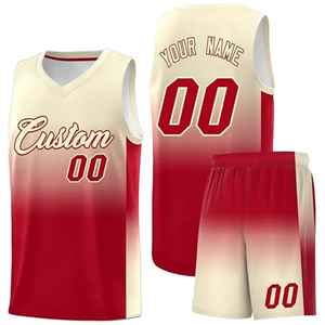 Maillot de baseball personnalisé à dégradé, short pour hommes et jeunes, tenue d'équipe avec nom et numéro imprimés, vêtements de basketball sur mesure. - Product Image 1