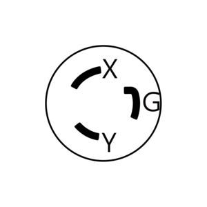 Prise de verrouillage Hubbell compatible WJ-8321 à 3 prises NEMA L6-20 avec verrouillage par torsion pour systèmes CVC industriels, certifiée CUL REACH - Product Image 6