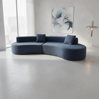 Zeitgenössisches Gebogenes Sofa in Box Vakuumkomprimierte Modulare Couch Premium-Stoff Wohnzimmermöbel für Großhandelsimporteure