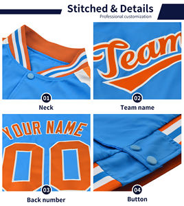 Veste universitaire brodée de haute qualité en gros, idéale pour les uniformes d'équipe - Product Image 2
