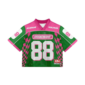 Maillot de football en mesh noir pour homme BRNDNME, col en V, manches courtes, impression sublimée, respirant, 100% polyester, coupe régulière pour adulte - Product Image 5