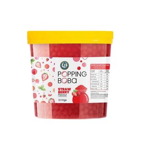 HOT SALE <b>Bubble</b> Milk Tea Strawberry Flavor Popping <b>Boba</b> Wholesale High Quality Juice <b>Boba</b> Milk Tea Material Special - Product Image 2
