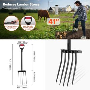 Forcone da Giardinaggio con Manico per Fieno e Patate, Attrezzi Essenziali per il Giardino - Product Image 5