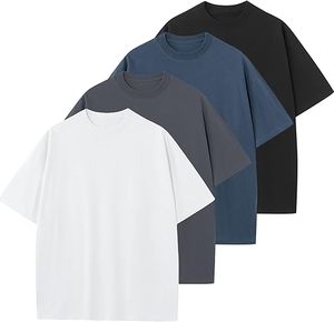 T-shirts de campagne vintage délavés à manches courtes pour hommes, en coton épais 230 GSM, coupe oversize, personnalisables, vierges, effet délavé à l'acide - Product Image 4