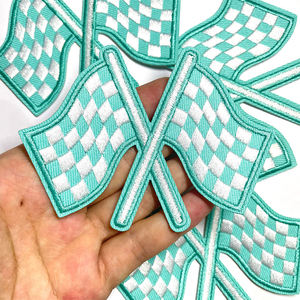 Premium Factory Custom Embroidery Patch Brand Logo Woven Fabric Badge <b>Iron</b> On Clothing Applique Felt Flower Heart Patch for Hats - Product Image 4