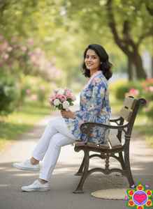 Túnica india informal y de uso diario de poliéster y rayón con estampado, kurtis cortos con precio bajo y tallas grandes disponibles, kurtis estampados. - Product Image 3