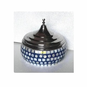 Mother Pearl Steel Polished Modern <b>Serving</b> <b>Bowl</b> Bone Inlay Elegant Party Decorative Chocolate Platter FAIZA CRAFT - Product Image 4