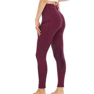 Women's Customizable High Waist Equestrian Pants Comfortable Stretchable Jodhpur Tights Full Seat <b>Knee</b> <b>Patch</b> for Horse Riding - Product Image 6