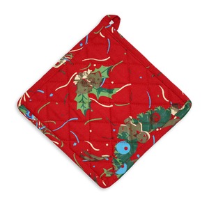 Christmas Printed Design Loop <b>Pot</b> <b>Holder</b> Manufacturer in India Heat-resistant <b>pot</b> <b>holders</b> Extra large for kitchen. - Product Image 5