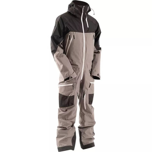 Mono de esquí unisex con calefacción, estampado, impermeable, con capucha, cremallera, bloques de color, sintético, aislado, para nieve, ropa deportiva para adultos al aire libre - Product Image 1