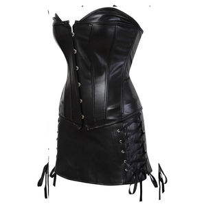 Corset en cuir véritable pour femme, bustier tendance en peau d'agneau premium, serre-taille en dentelle, écologique, antibactérien, séchage rapide, personnalisable - Product Image 6