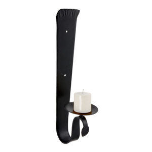 <b>Extendable</b> Iron Metal <b>Wall</b> Mounted Candle Holder Black Finished Perfect For Home Event Bedroom Holiday <b>Lighting</b> Decoration - Product Image 2