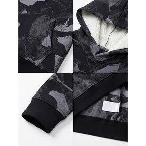 Wholesale Winter Casual Children's Hoodie Camouflage <b>Sherpa</b> <b>Lined</b> Cotton Spandex Fleece Pullover Custom OEM Factory Soft Feature - Product Image 4