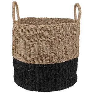 Set of 3 Beige and Black Seagrass <b>Baskets</b> Handmade <b>Storage</b> <b>Basket</b> Wholesale eco-friendly Made in Vietnam - Product Image 4
