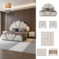 Modernes Hotel-Schlafzimmer-Möbelset Maßgefertigtes Kingsize-Bett Nachttisch Kommode für Luxus-Hotelgästezimmer