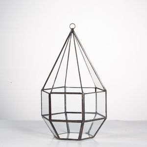Top Selling Geometric Glass Terrarium Planter with Gold Metal <b>Frame</b> for Home or <b>Wedding</b> Succulent Holder - Product Image 2