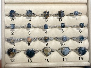 925 Sterling Silver Blue Pietersite <b>Crystal</b> <b>Ring</b> Genuine Blue Pietersite <b>Crystal</b> <b>Ring</b> Wholesale Price - Product Image 2