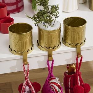 Supports de chaussettes de Noël en bois, ornements en métal argenté en forme de bonhomme de neige et d'arbre, décorations de Noël classiques réutilisables, prix abordable - Product Image 5