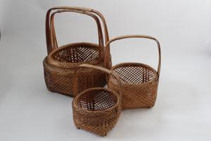 Panier de rangement en bambou japonais vintage du Vietnam, style Ireko, lot de 4, tissé à la main, fournisseur et fabricant - Product Image 5