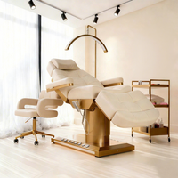 Table de massage électrique chauffante de luxe pour salon de beauté et spa, fauteuil médical de podologie, lit de soin esthétique pour esthéticienne, visage et cils